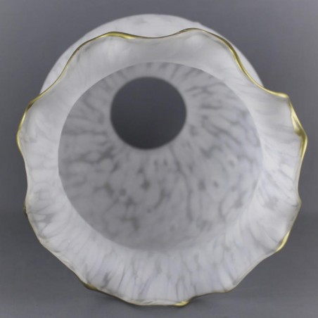 ANCIEN ABAT JOUR opaline Moucheté Monte et baisse Lustre Suspension Diam. 28cm EUR 25,00 - FR
